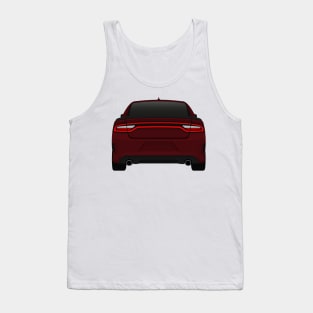 Charger rear Dark-red + black spoiler Tank Top